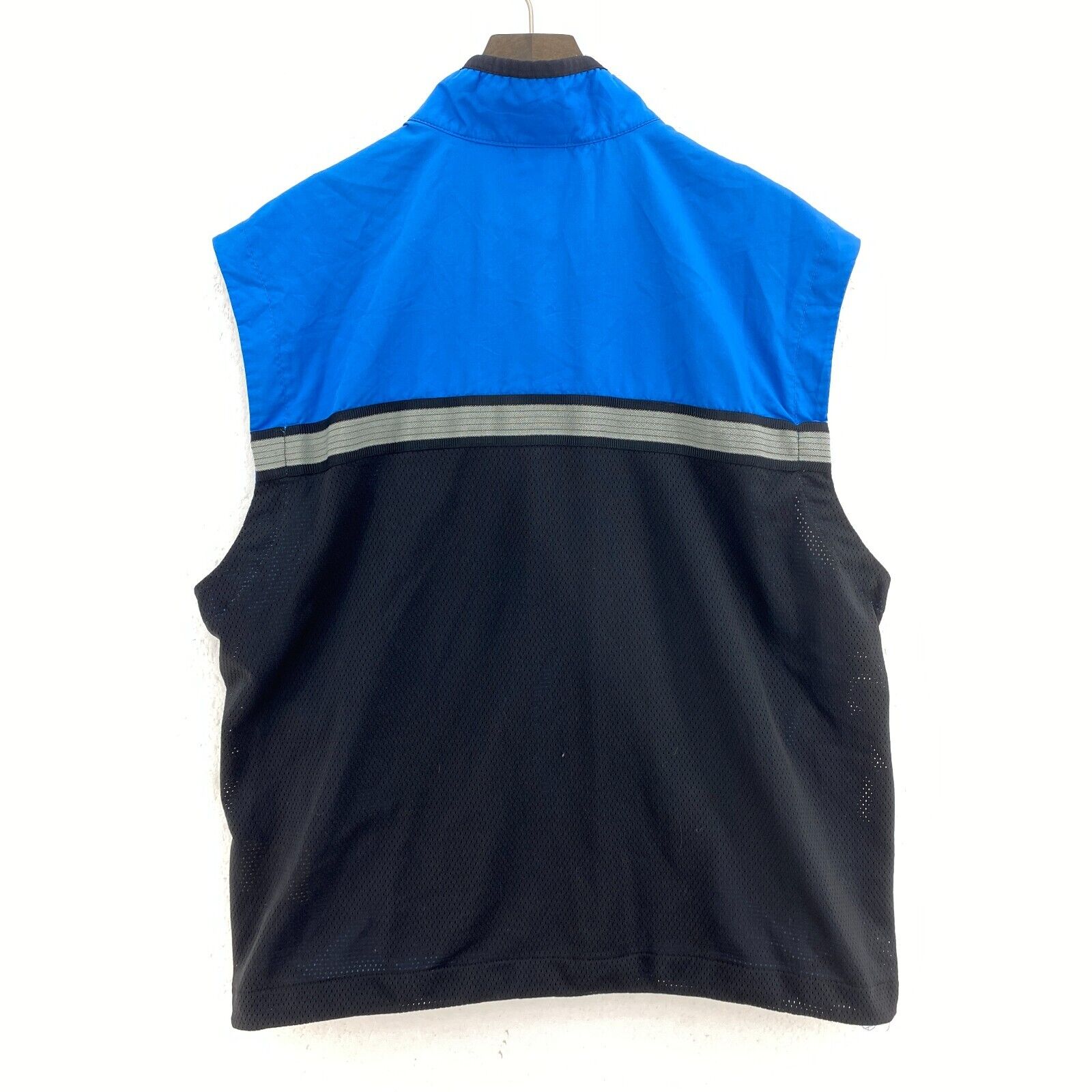Vintage Nike Swoosh Logo Full Zip Blue Vest Jacket Size L
