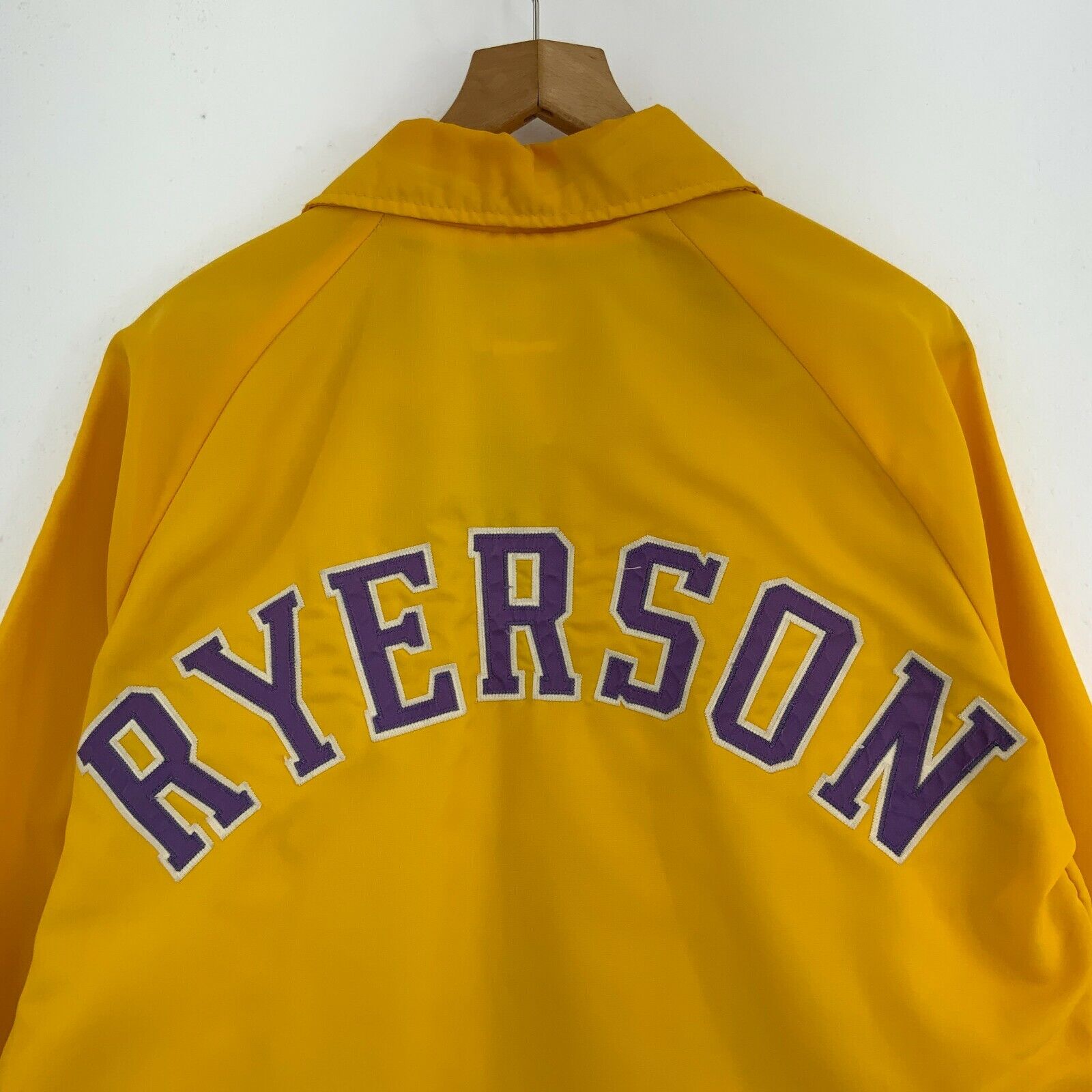 Ryerson University Yellow Windbreaker Jacket Size M 90s