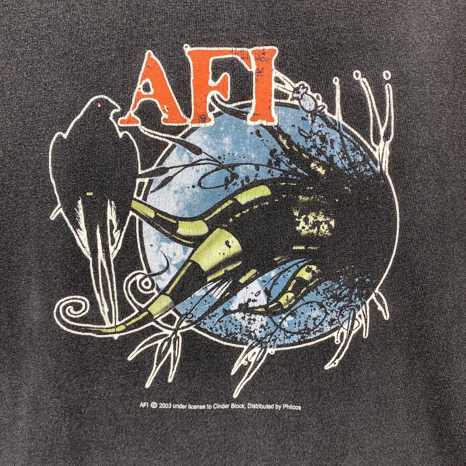 2003 AFI Emo Band Rock Band Black T-shirt Size M