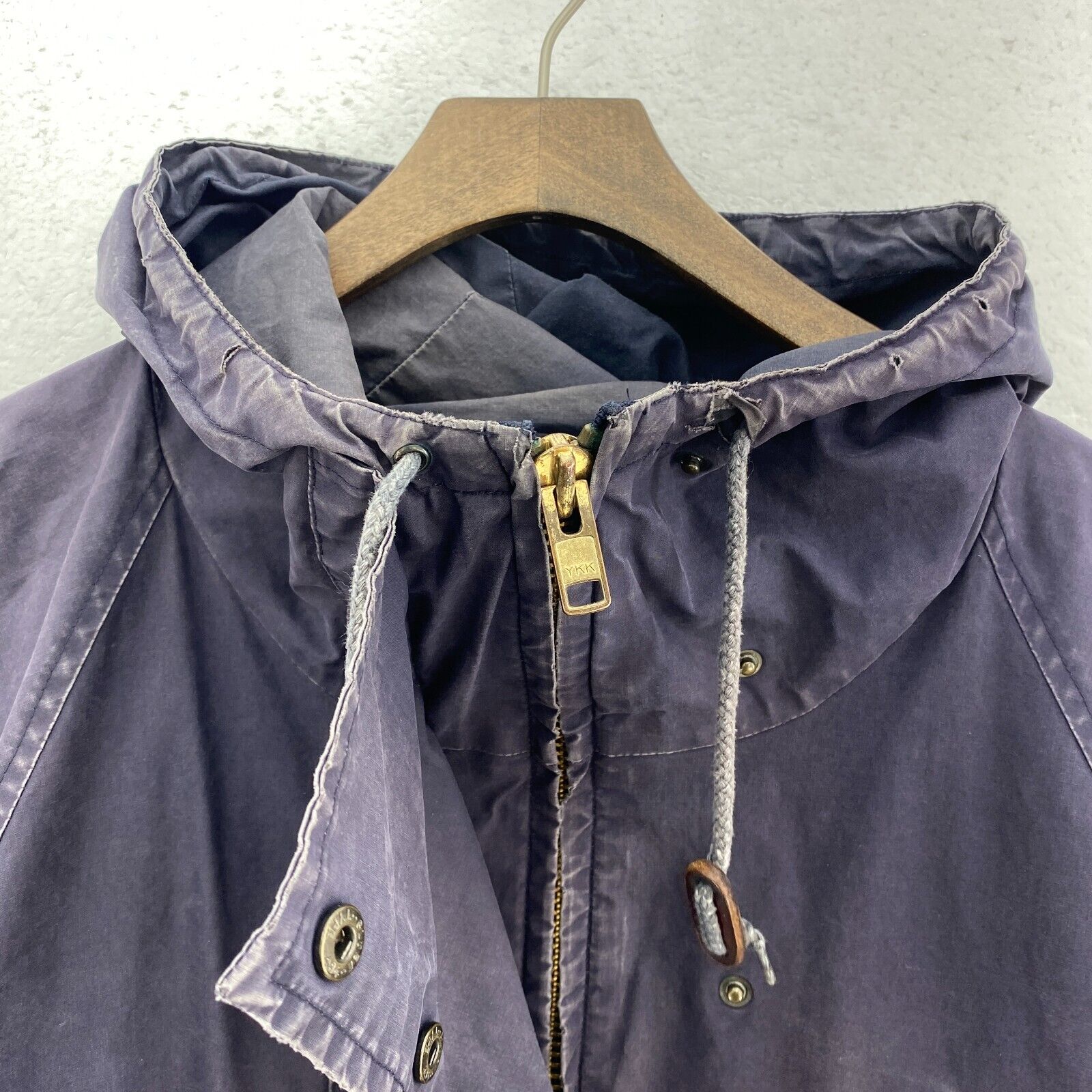 Polo By Ralph Lauren Logo Size M Full Zip Purple Hooded Jacket Size M