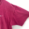 Nike Swoosh Logo Embroidered T-shirt Size M Red