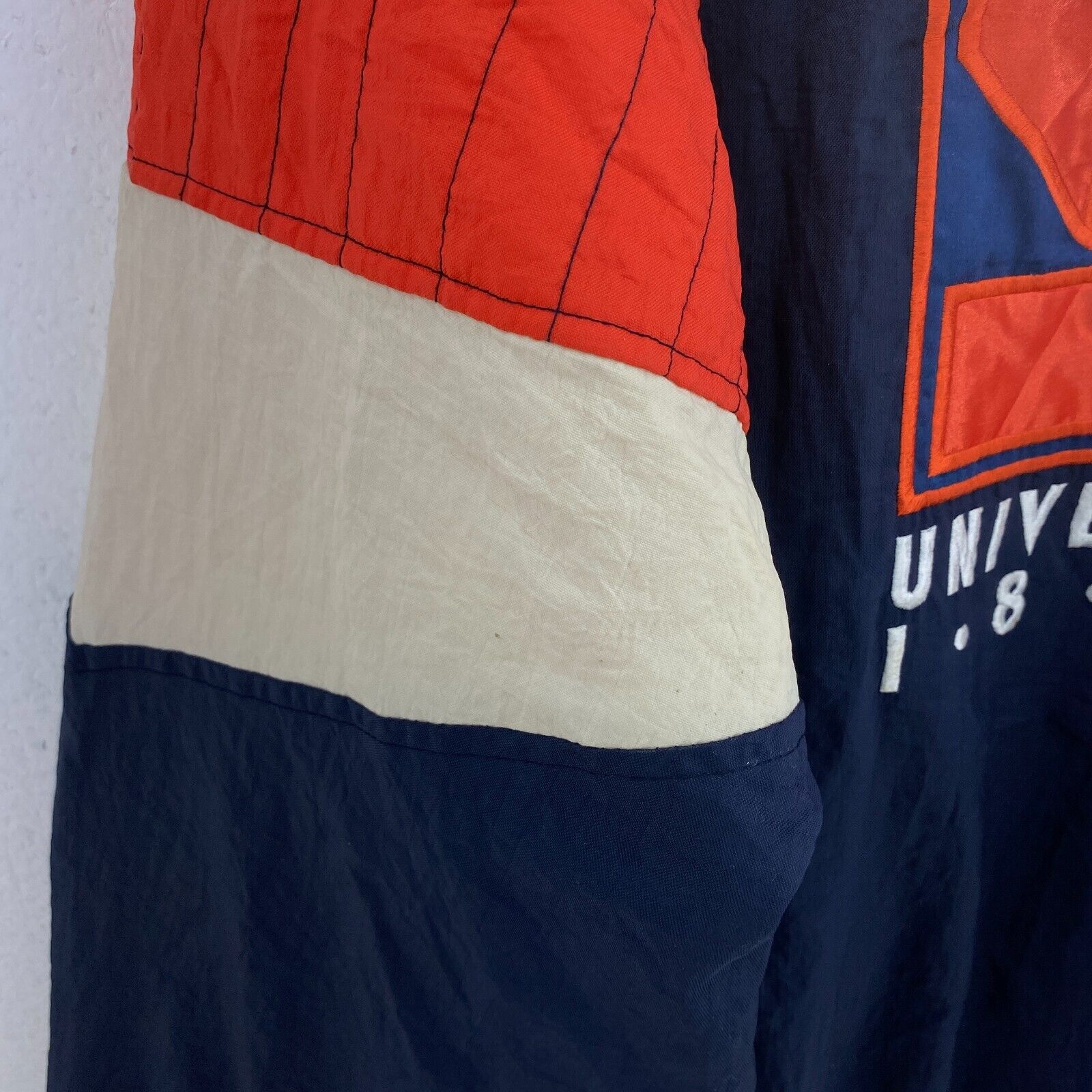 Starter Syracuse University Navy Blue Quarter Zip Insulated Jacket Size XL