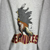 Vintage Nutmeg FSU Seminoles University Football Gray Sweatshirt Size L