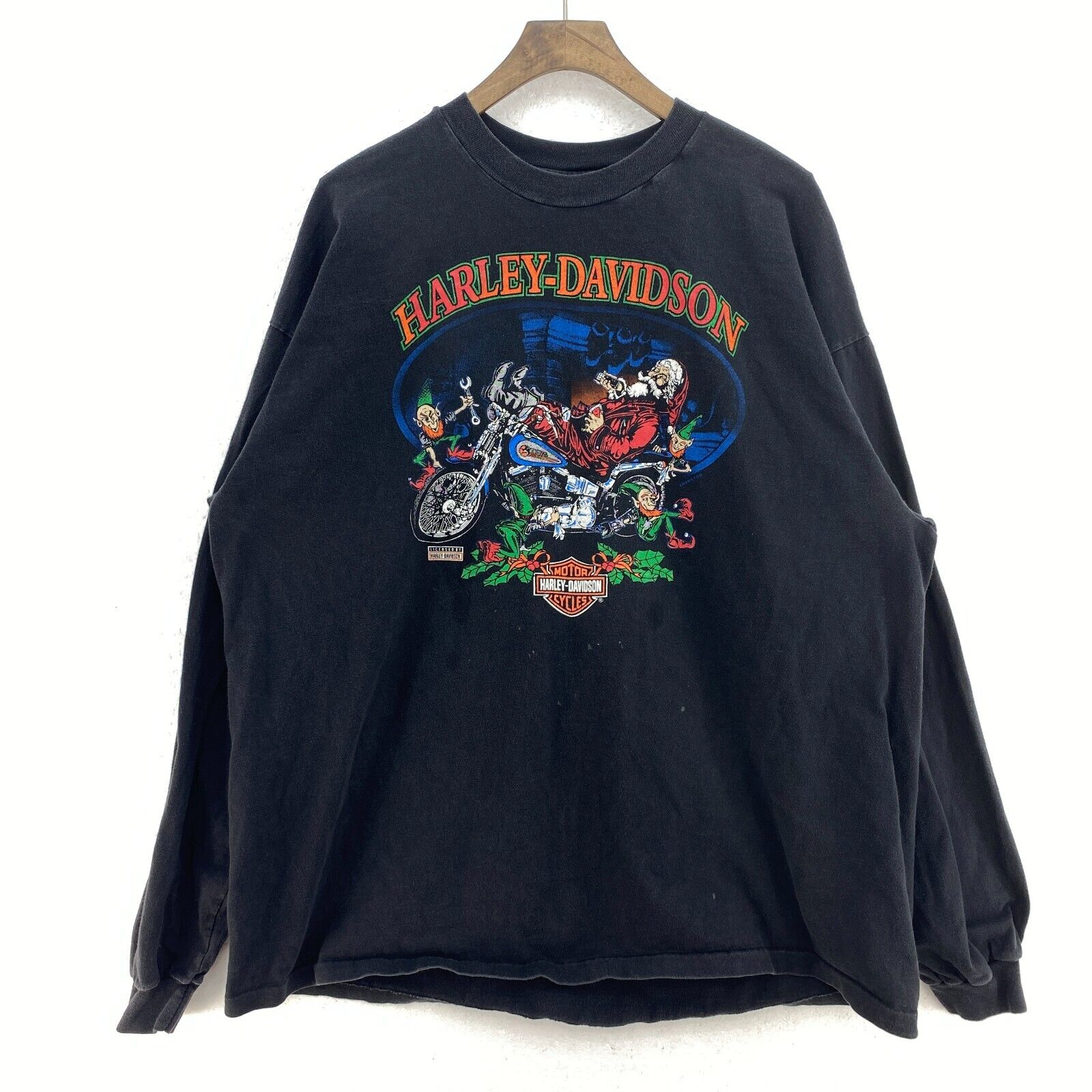 Harley Davidson Motorcycles Kingston Ontario Black Long Sleeve T-shirt Size 2XL