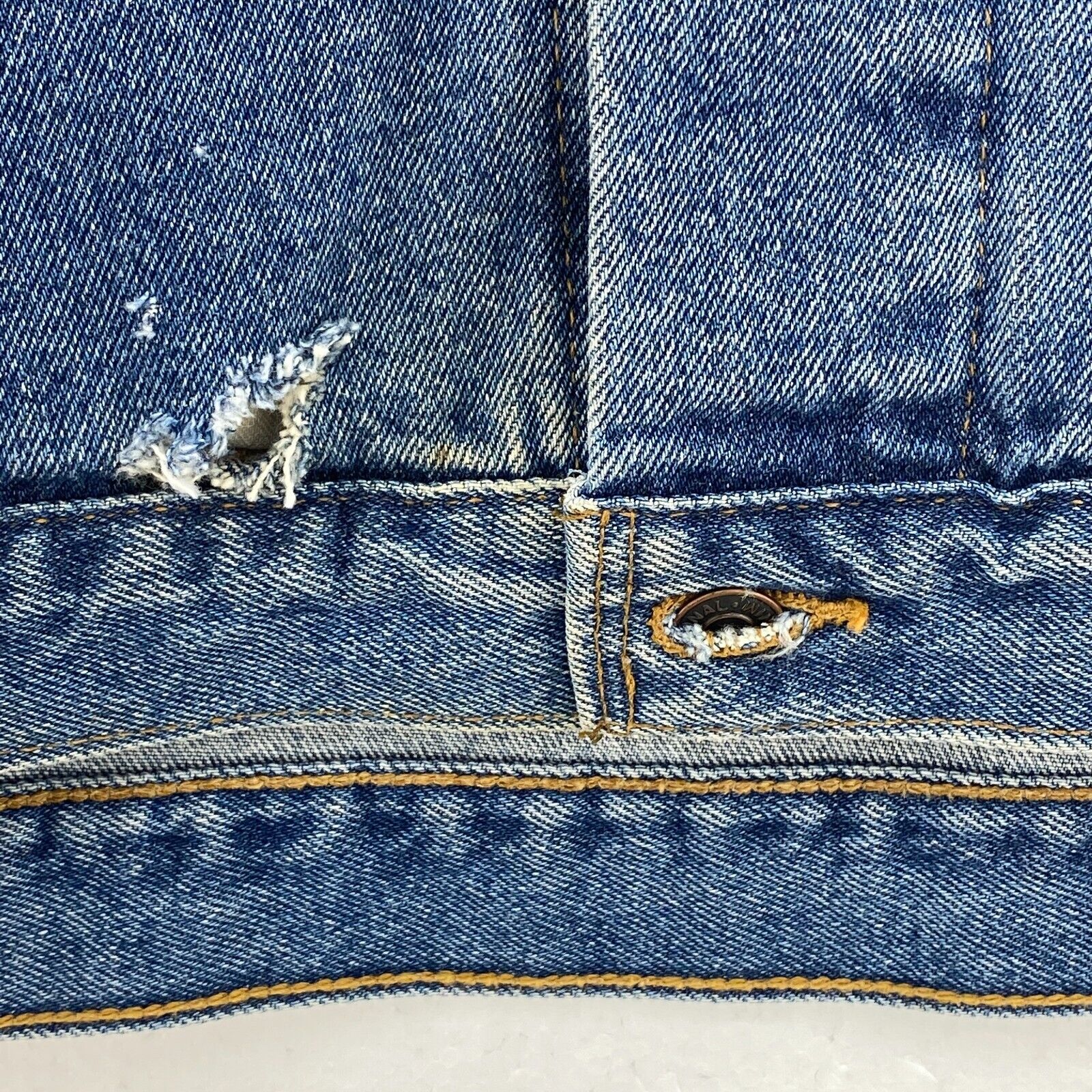 IMAX 25 Annyversary Embroidered Blue Medium Wash Denim Jacket Size XXL