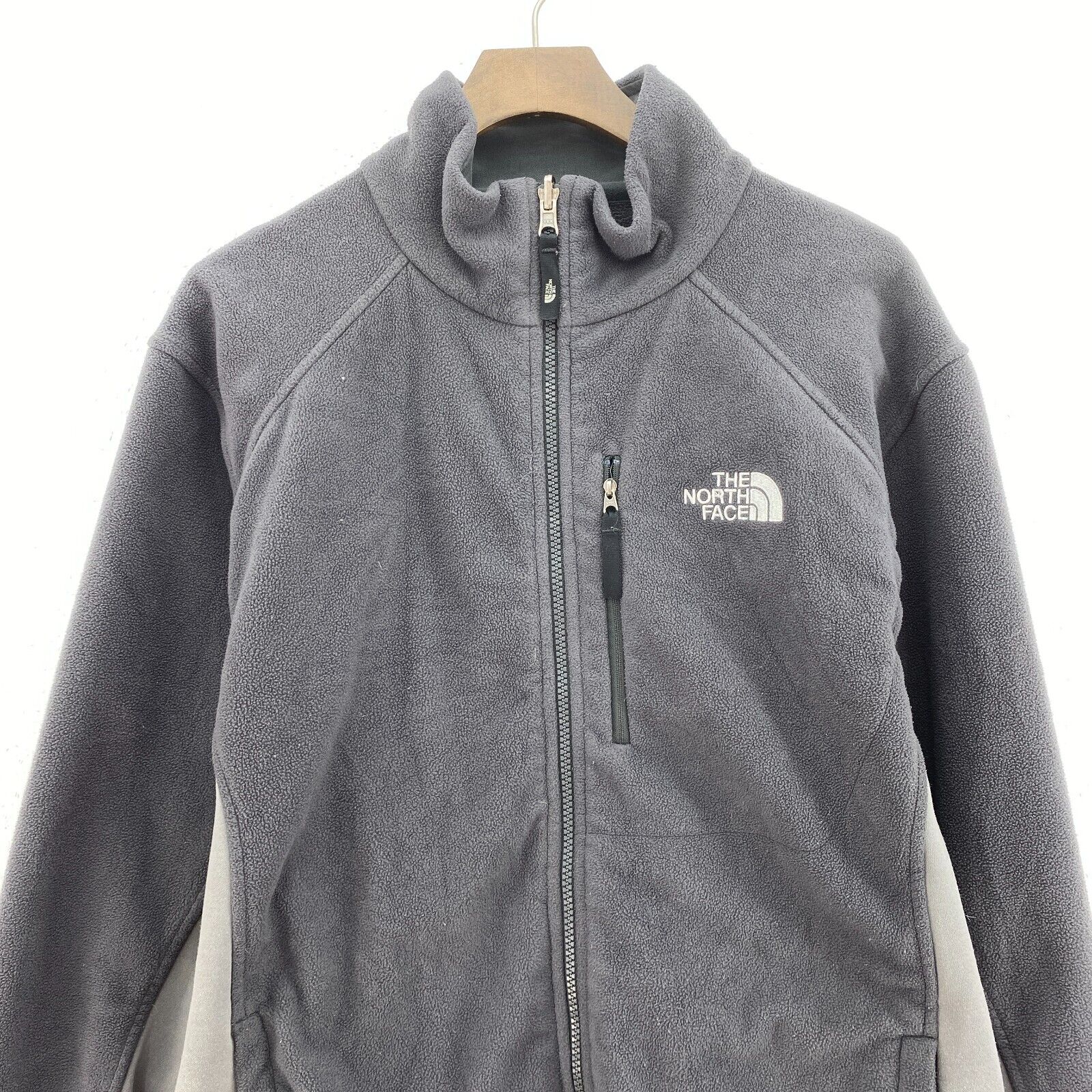The North Face Fleece Jacket Gray Size L Men's Full Zip Up