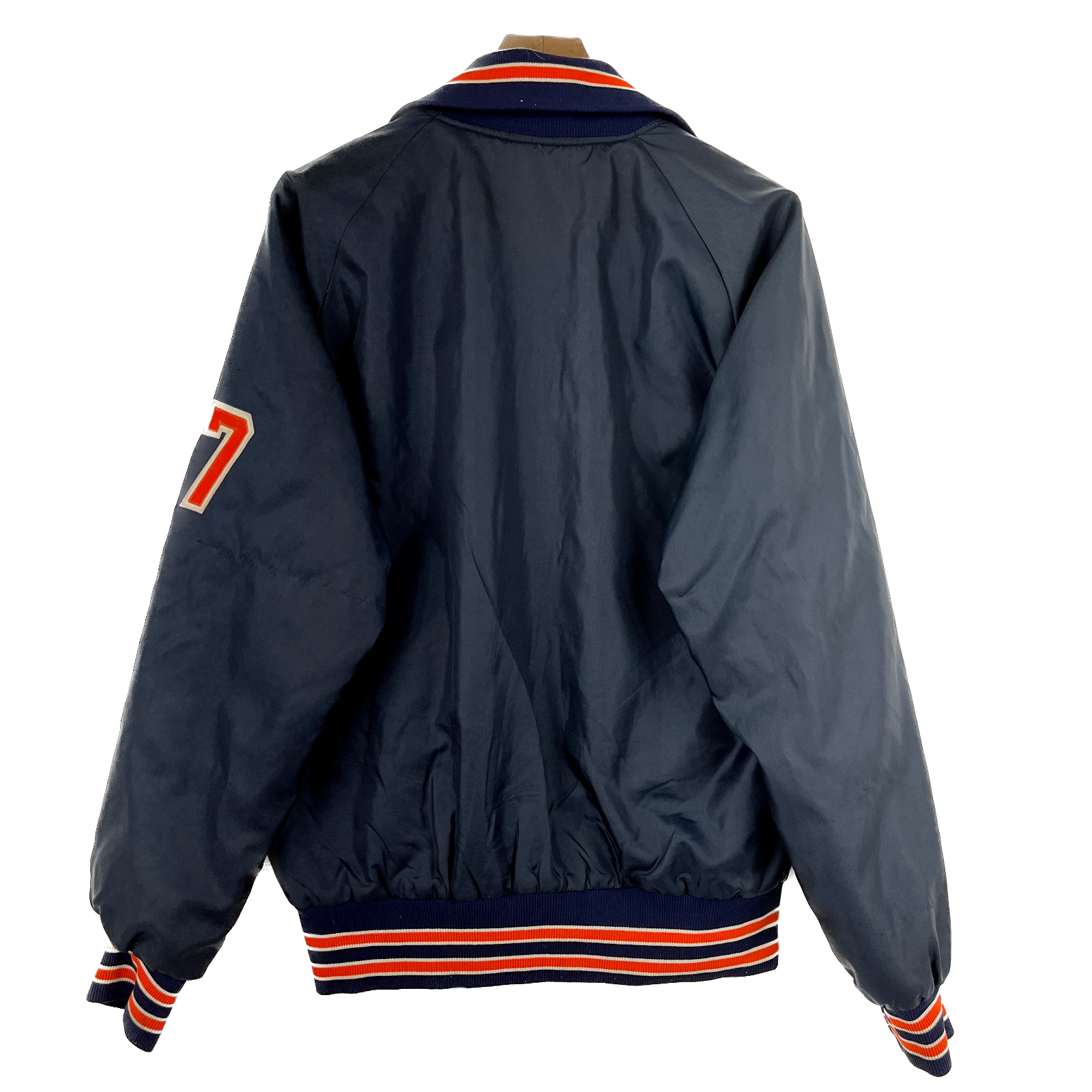 Vintage Dirty Dozen 7 Bomber Navy Blue Jacket Size M