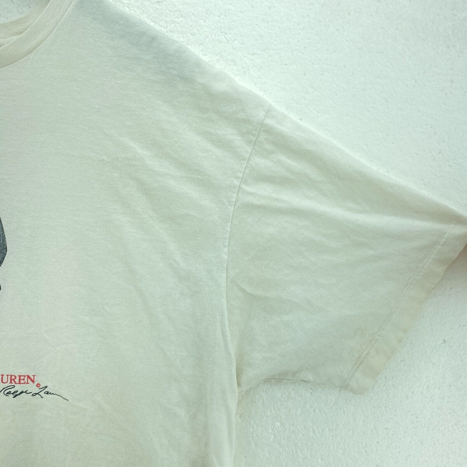 Polo by Ralph Lauren Teddy Bear White Crewneck T-shirt Size XL