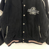 Vintage Avirex USA Varsity College Full Zip Bomber Jacket Black Size 2XL