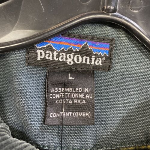 Patagonia Vintage Canvas Jacket Green Size Large Fleece Lined 90s