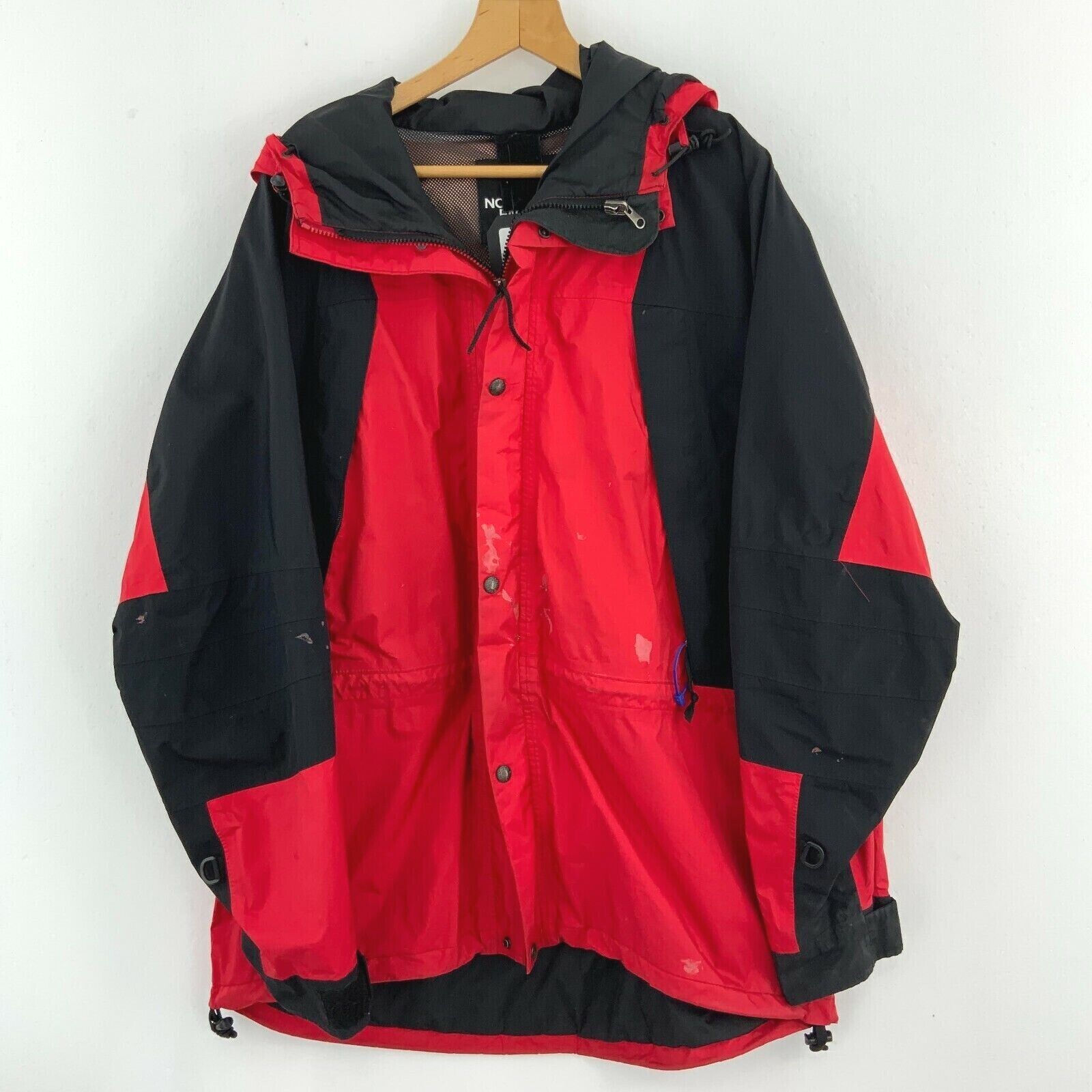 The North Face Full Zip Red Hooded Jacket Size XL