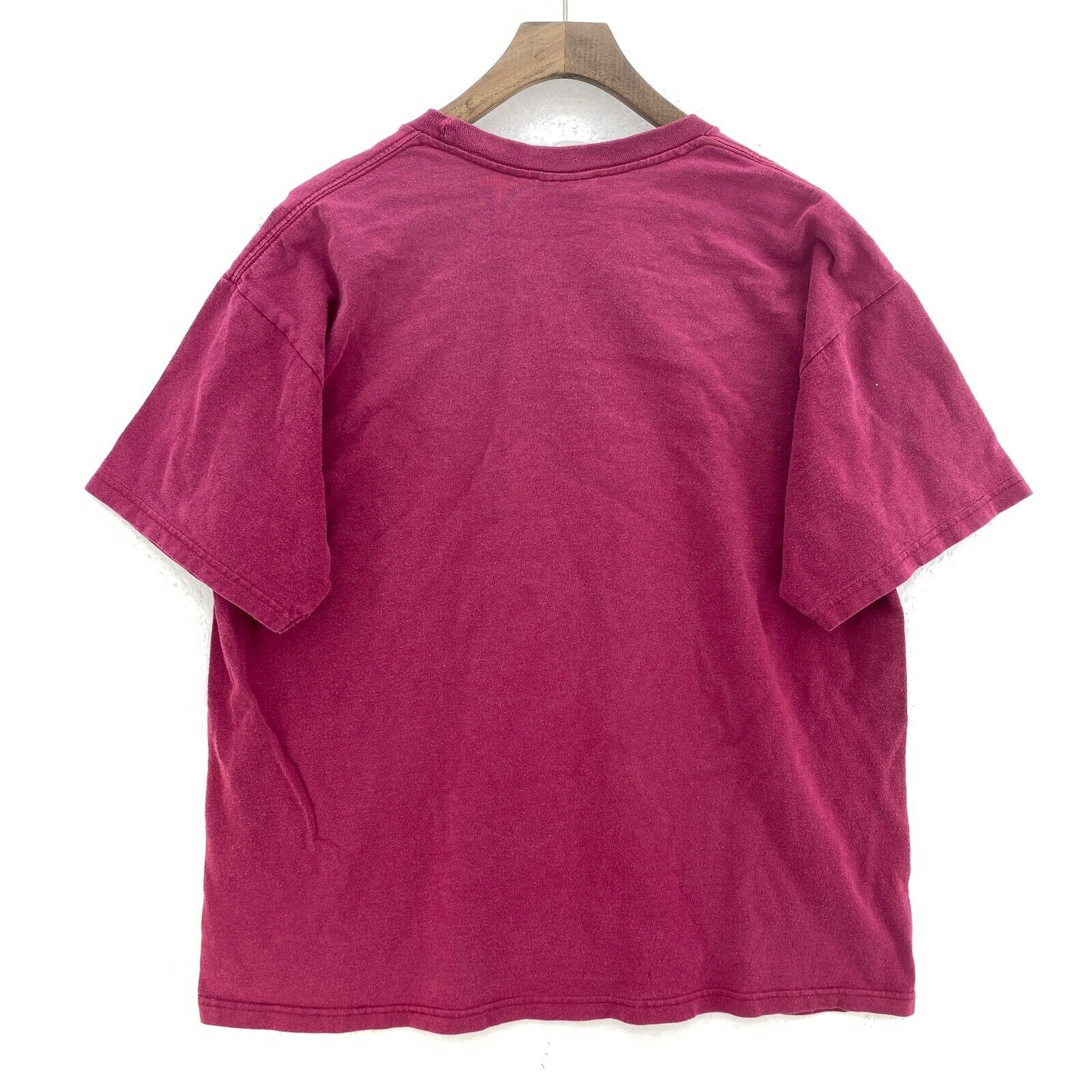 Nike Swoosh Logo Embroidered T-shirt Size M Red