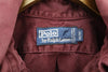 Vintage Polo Ralph Lauren Logo Button Up Burgundy Red Shirt Size M