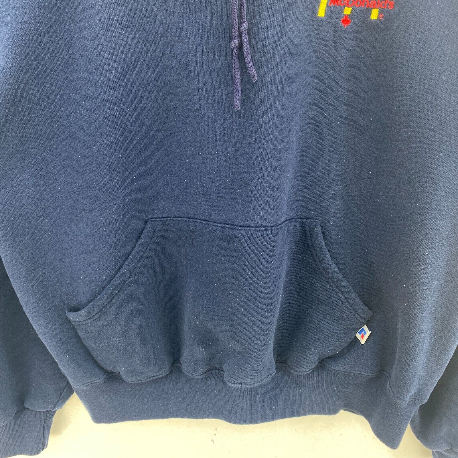 Russell Athletic Mc Donalds Wetaskiwin Canada Navy Blue Hoodie Size L Food