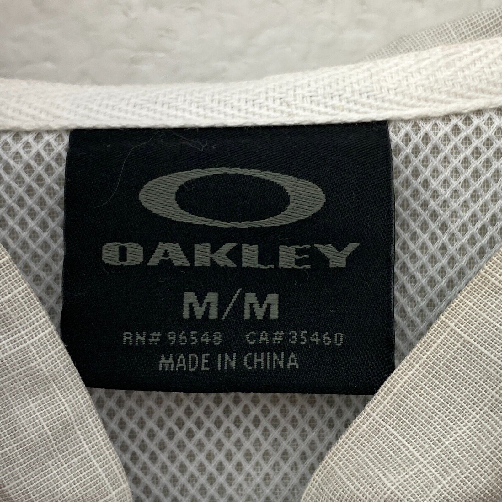 Oakley Windbreaker Active Full Zip Jacket Size M Gray