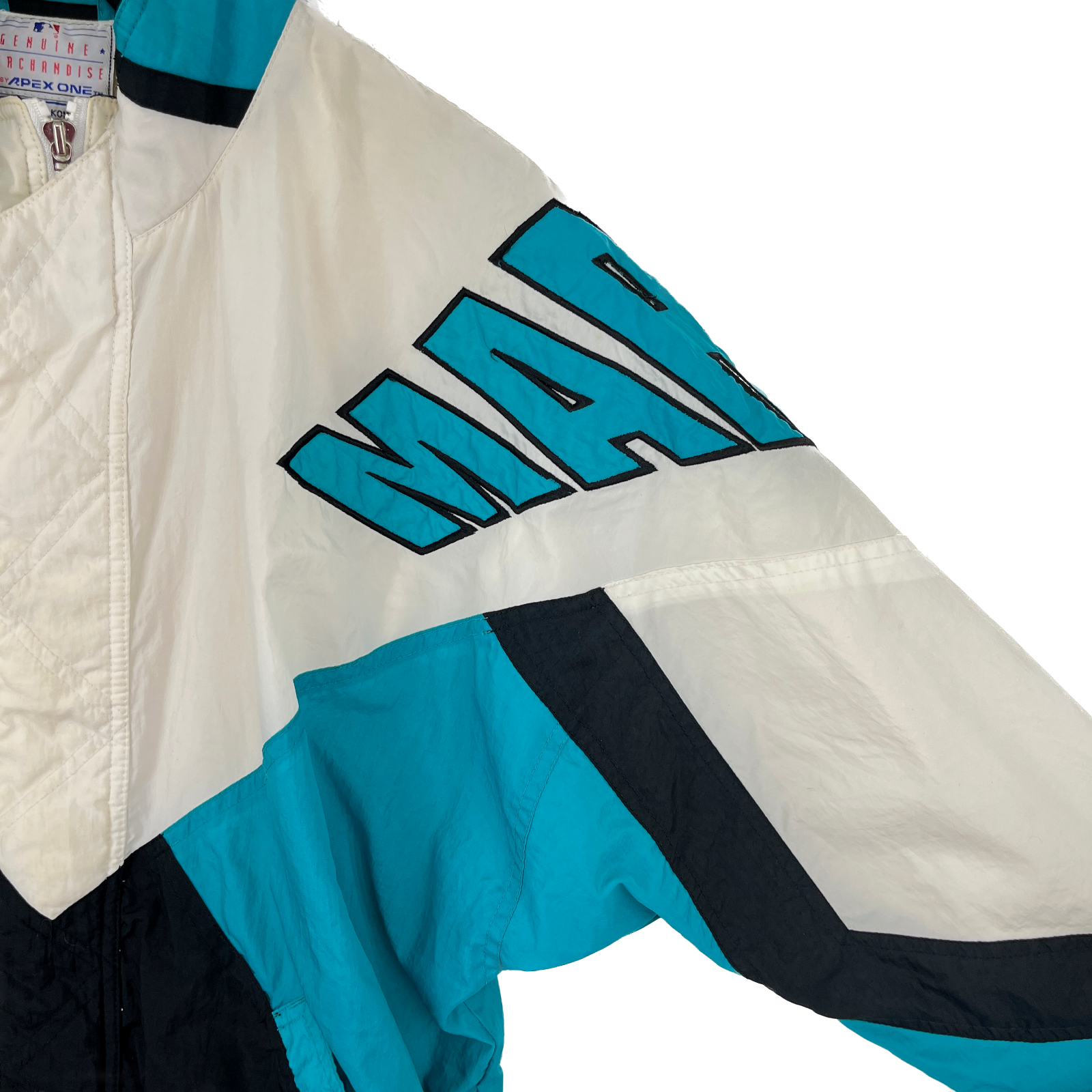 Vintage Apex One Seattle Mariners MLB Full Zip White Windbreaker Jacket Size M