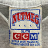 Vintage Nutmeg Miami Hurricanes T-shirt Size XL Gray NCAA Both Sides Print USA