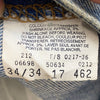 Levi Strauss 634 Orange Tab Medium Wash Jeans Size 34 x 26
