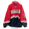 Vintage Logo Athletic Nebraska Huskers Full Zip Black Red Light Jacket Size XL