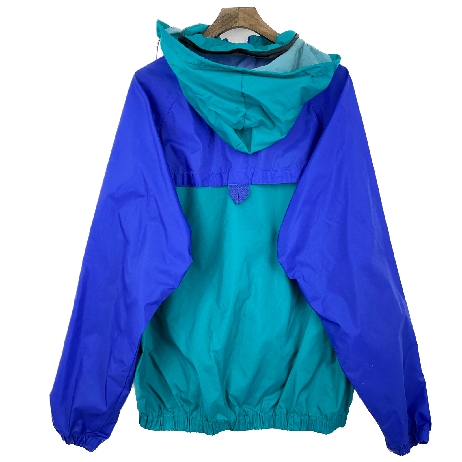 Vintage Columbia Logo Blue Green Light Jacket Size L