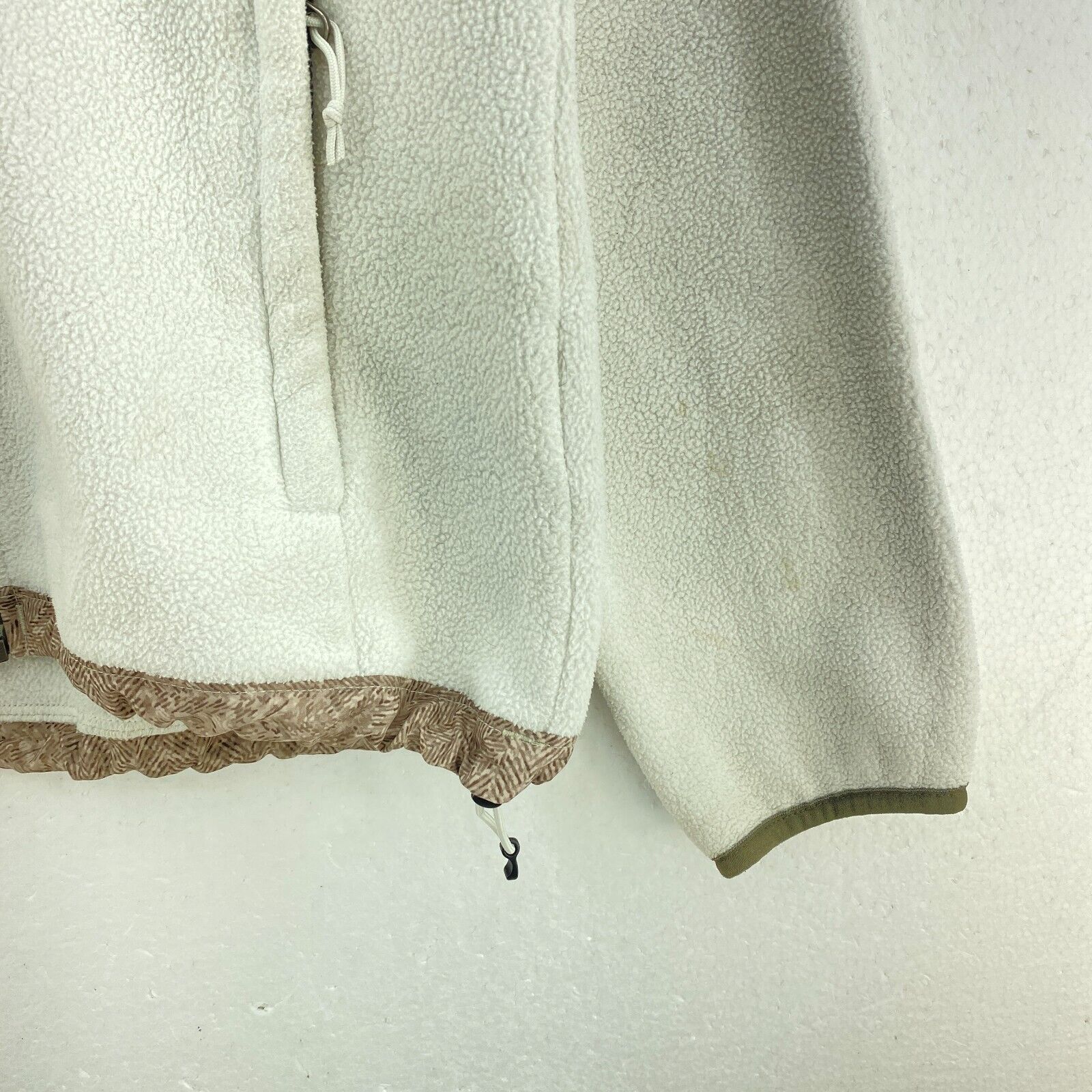 The North Face Women's White Fleece Jacket Size S Full Zip Up