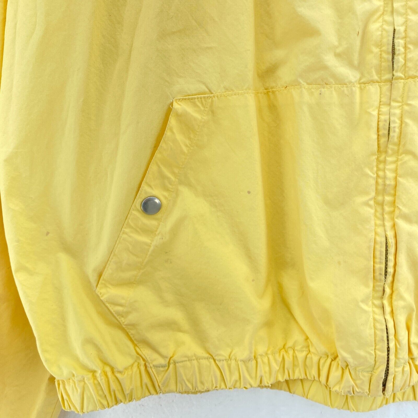 Polo By Ralph Lauren Logo Embroidered Yellow Light Jacket Size M Full Zip Up