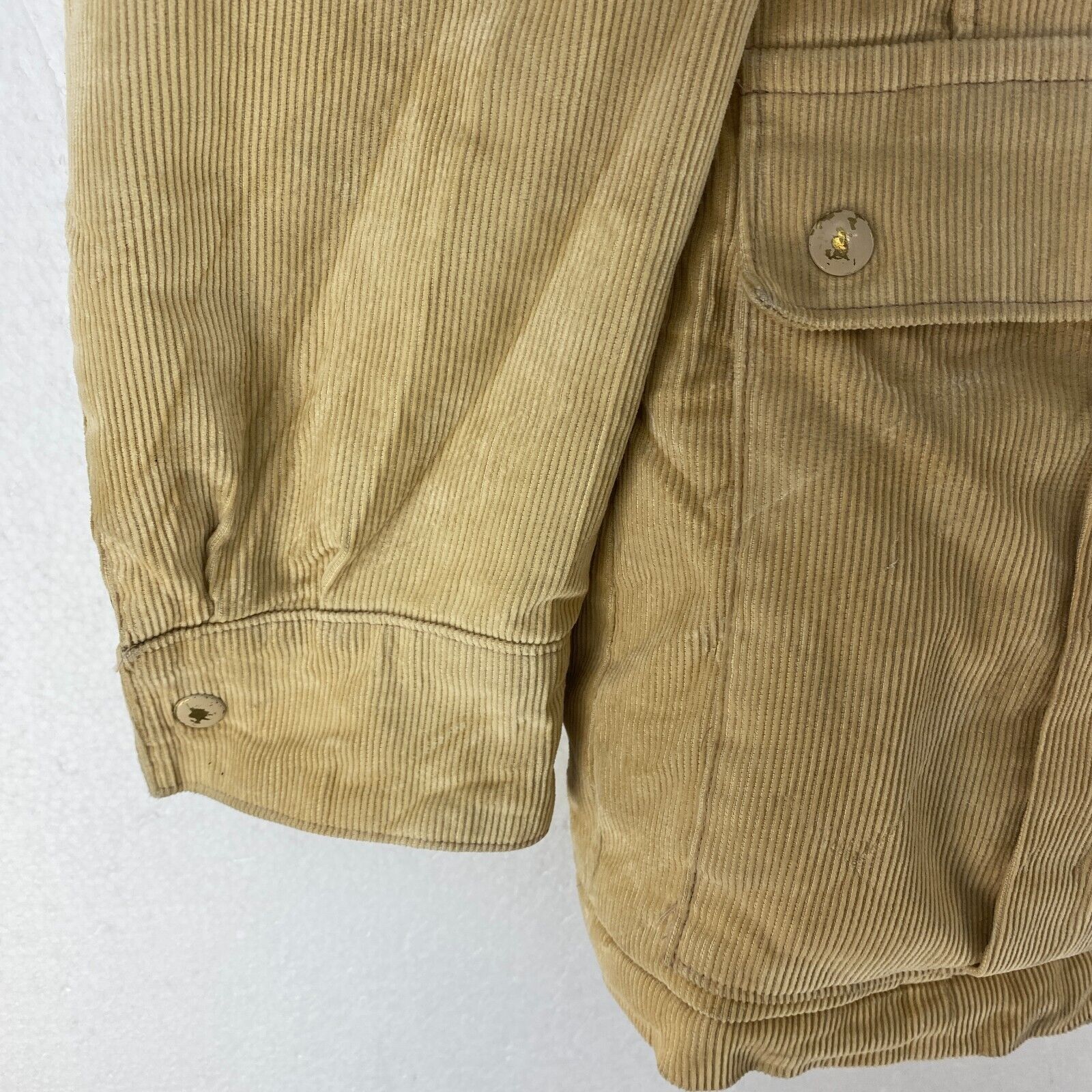 Christian Dior Paris Corduroy Full Zip Insulated Jacket Size 38 Beige