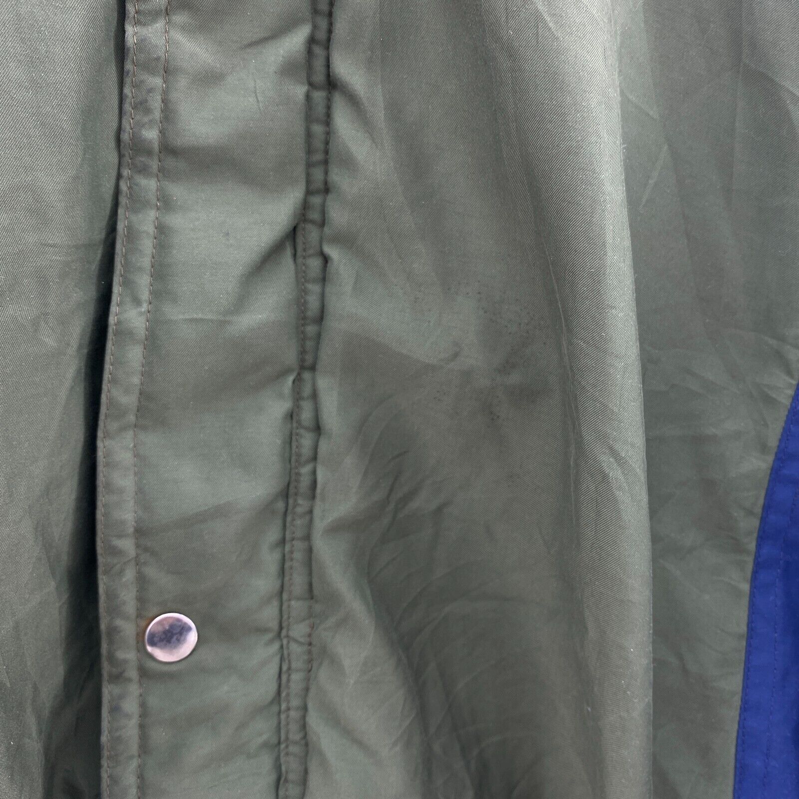 Nike Swoosh Check Embroidered Green Full Zip Hooded Insulated Jacket Size L