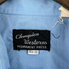 Vintage Champion Western Blue Snapped Shirt Size M