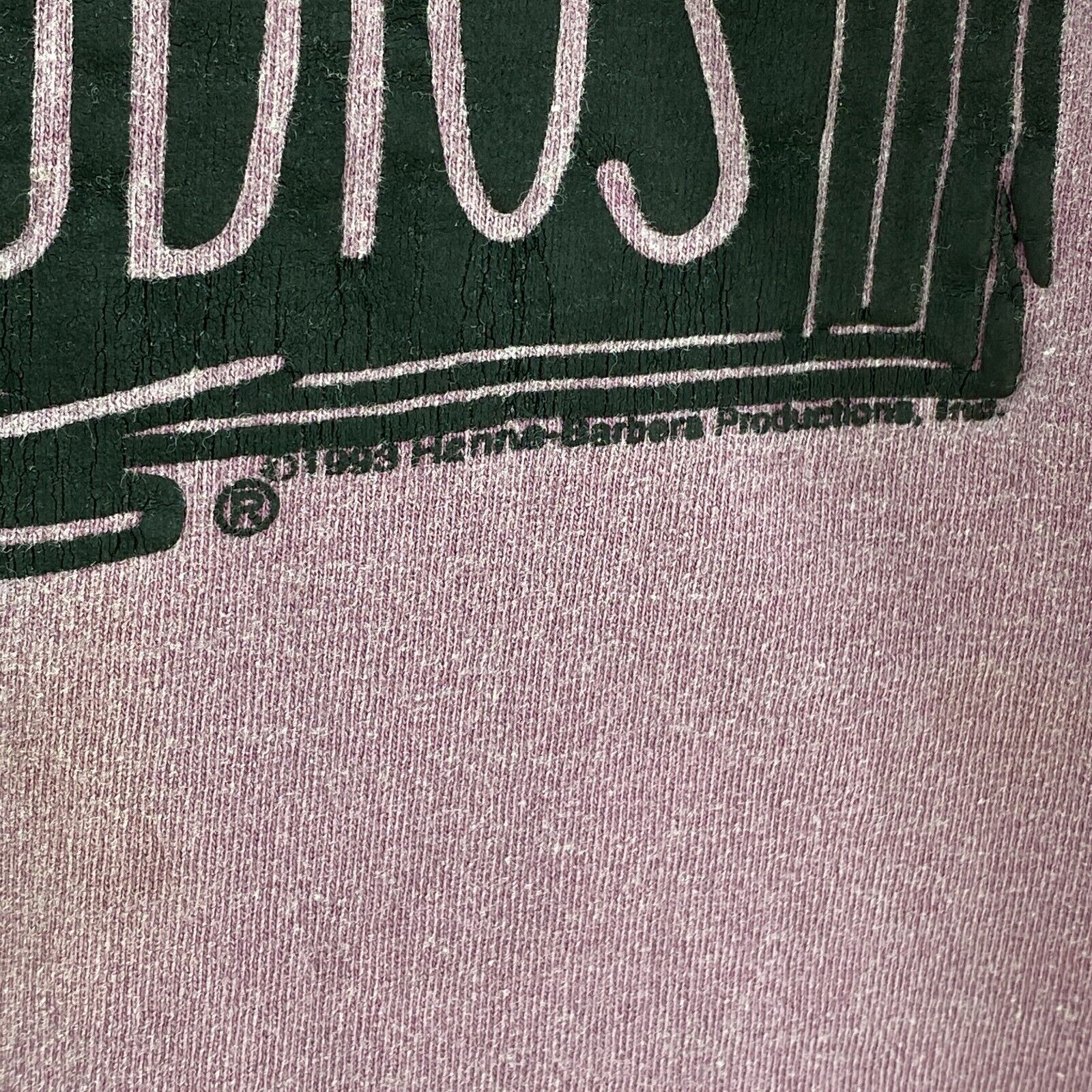 Universal Studios Florida 1993 The Flintstones The Jetsons Purple T-shirt Size L