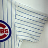 Majestic Pinstripe Chicago Cubs MLB Garciaparra 5 White Button Up Jersey Size XL