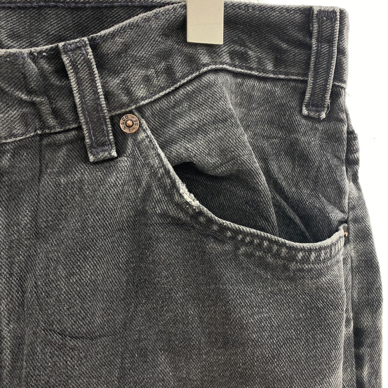 Levi Strauss Orange Tab Black Medium Wash Jeans Size 36 Straight Leg