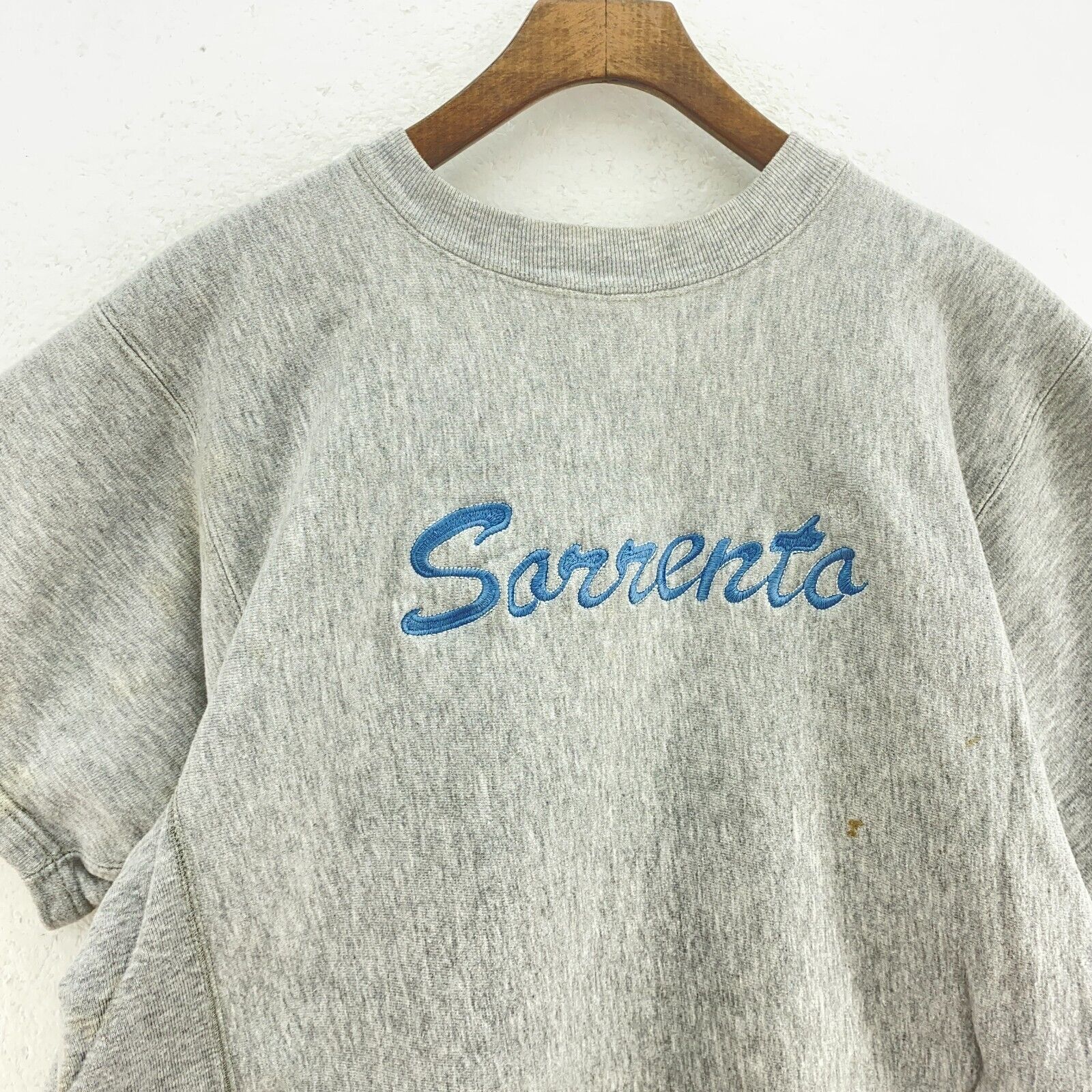 Champion Reverse Weave Sorrento Embroidered Gray Sweatshirt Size L