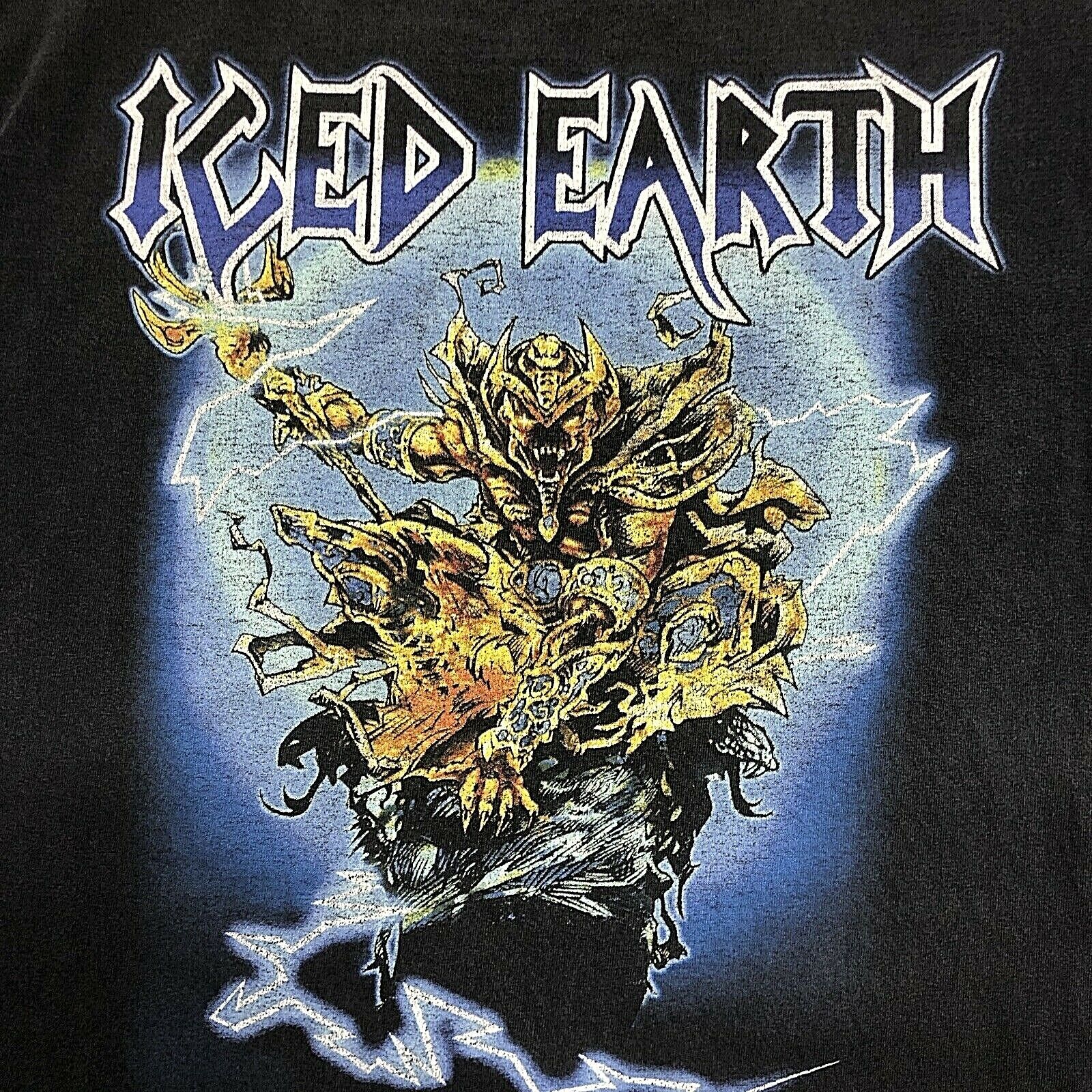 Iced Earth Set Abominae Heavy Metal Band Black T-shirt Size L