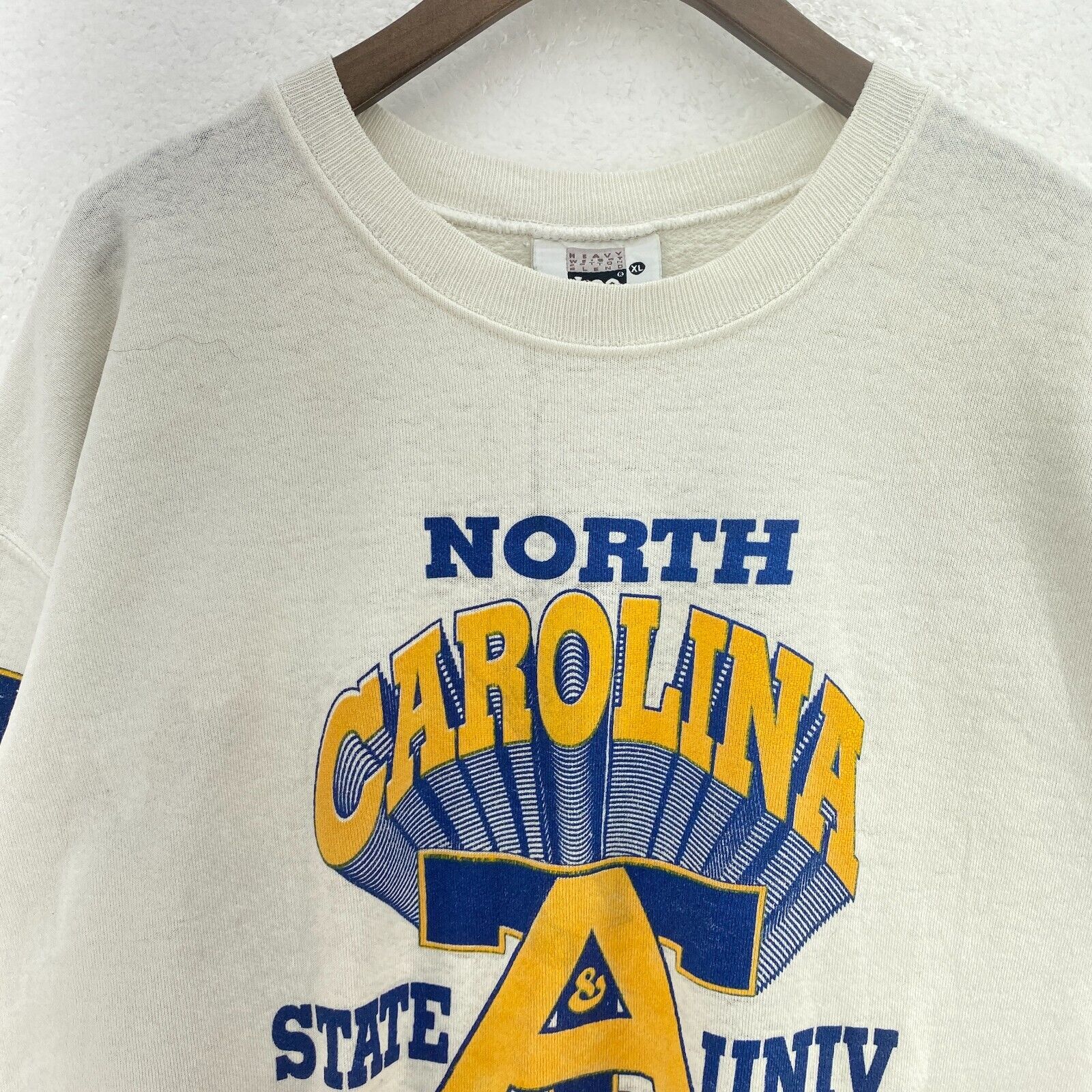 Lee North Carolina University Alumni White Sweatshirt Size XL Crewneck