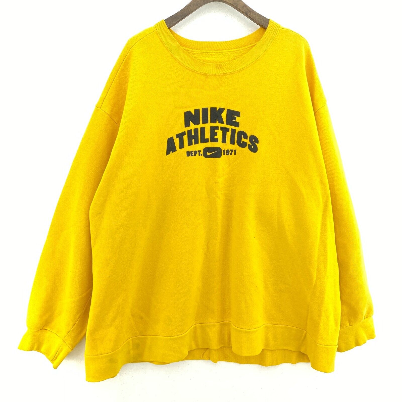 Nike Athletics 1971 Yellow Sweatshirt Size XXXL Crewneck