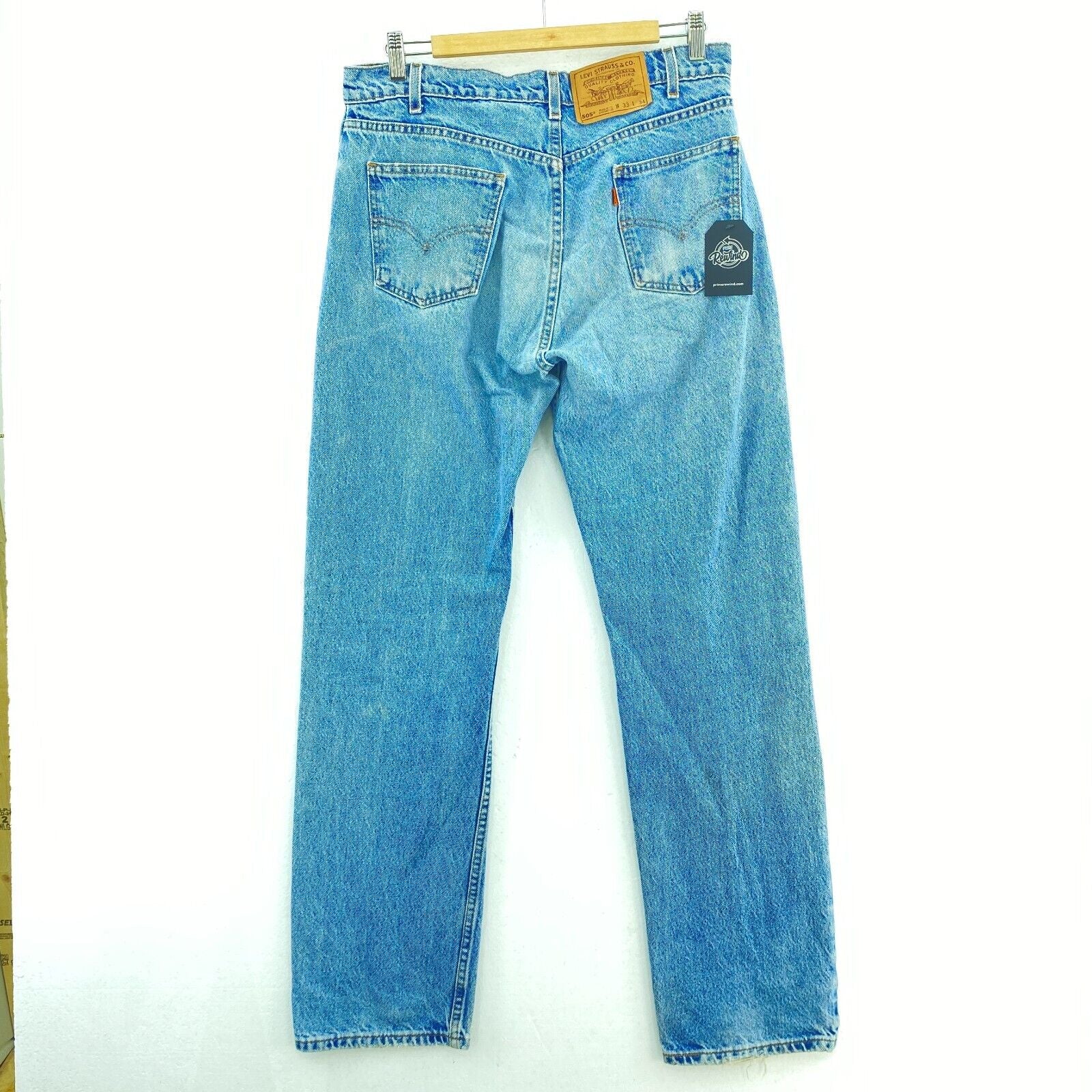 Levi's Orange Tab Light Wash Blue Denim Straight Jeans Size 33