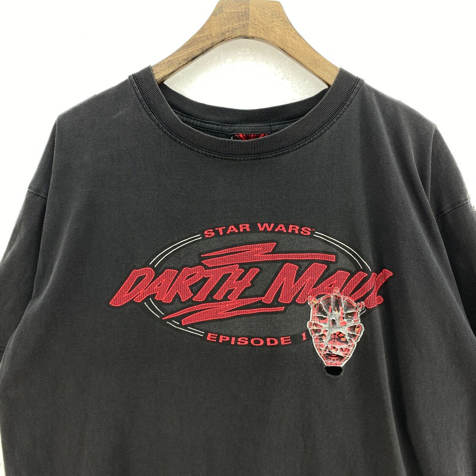 Vintage Darth Maul Star Wars Episode I Movie Black T-shirt Size M