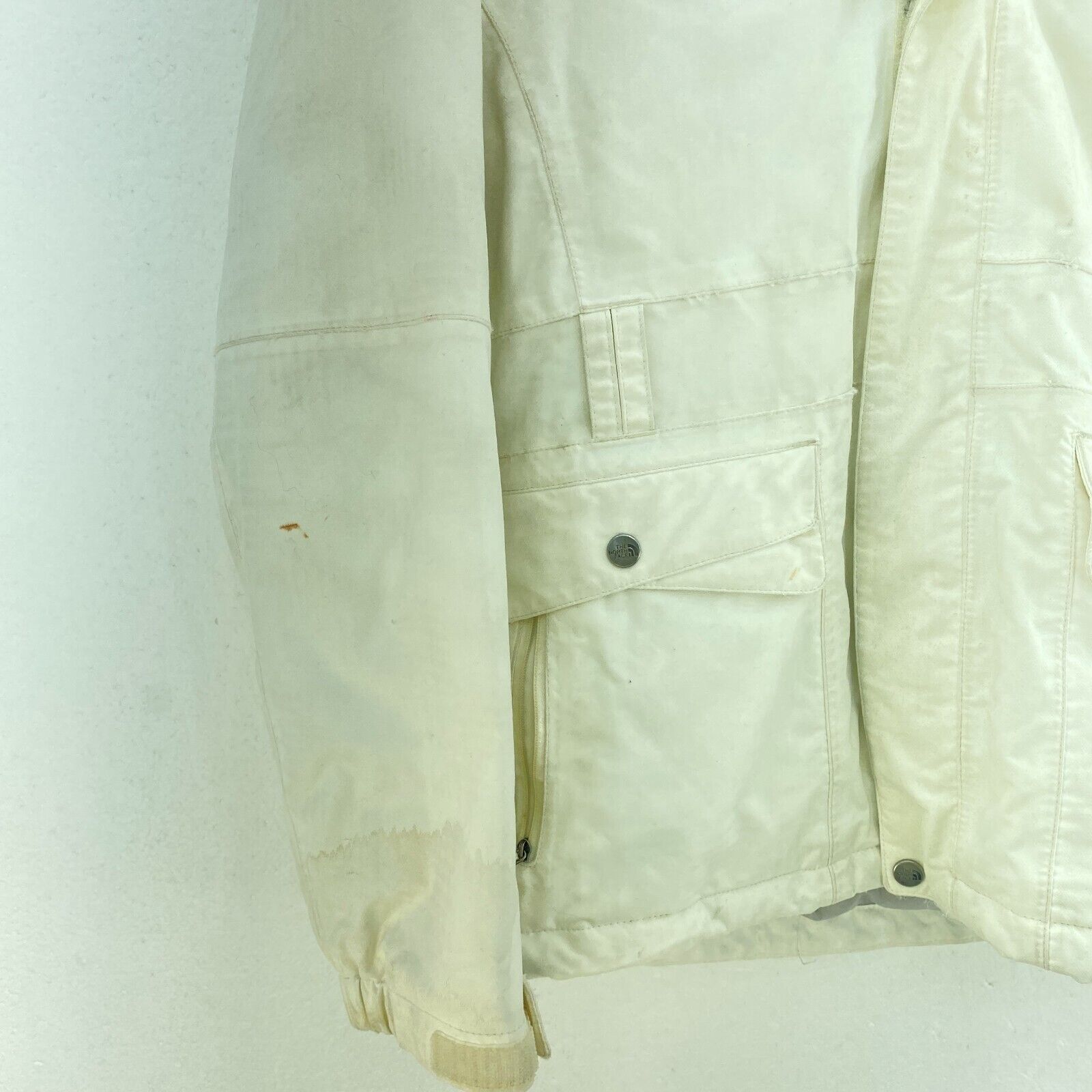 The North Face Women's White Full Zip Hooded Jacket Size M