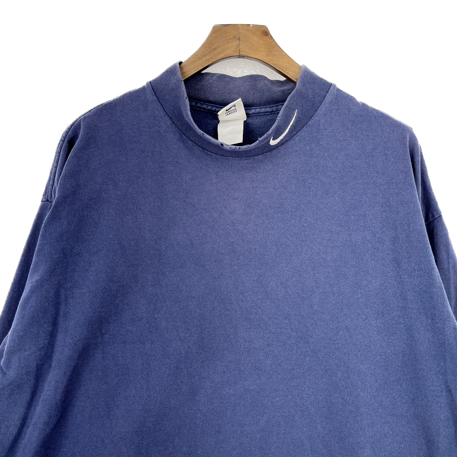 Vintage Nike Turtle Neck Navy Blue Long Sleeve T-shirt Size M