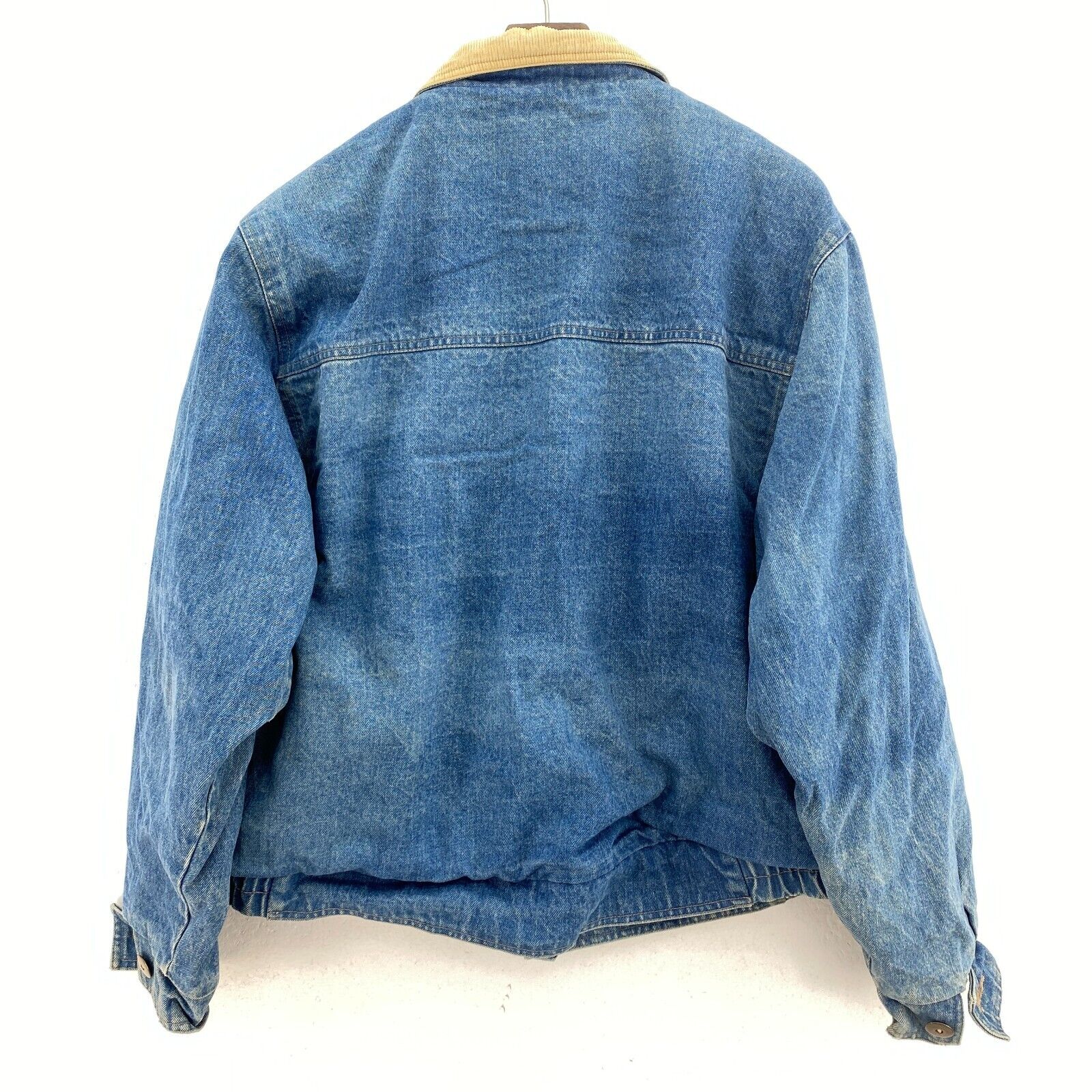 Eddie Bauer Blanket Lined Button Up Blue Denim Jacket Size M