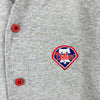Vintage Phillies Button Up Gray Jersey Size M