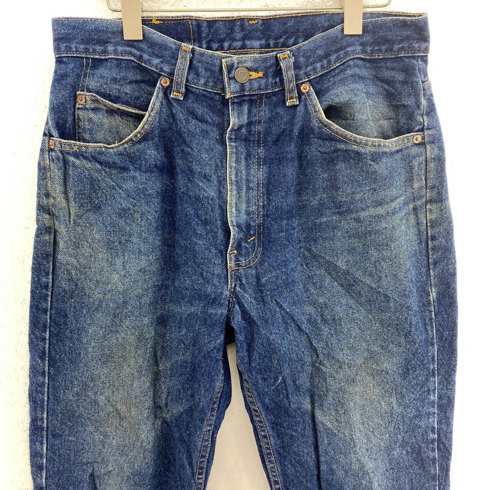 Levi Strauss Orange Tab Relaxed Fit Size 33 x 25 Dark Wash Blue Jeans