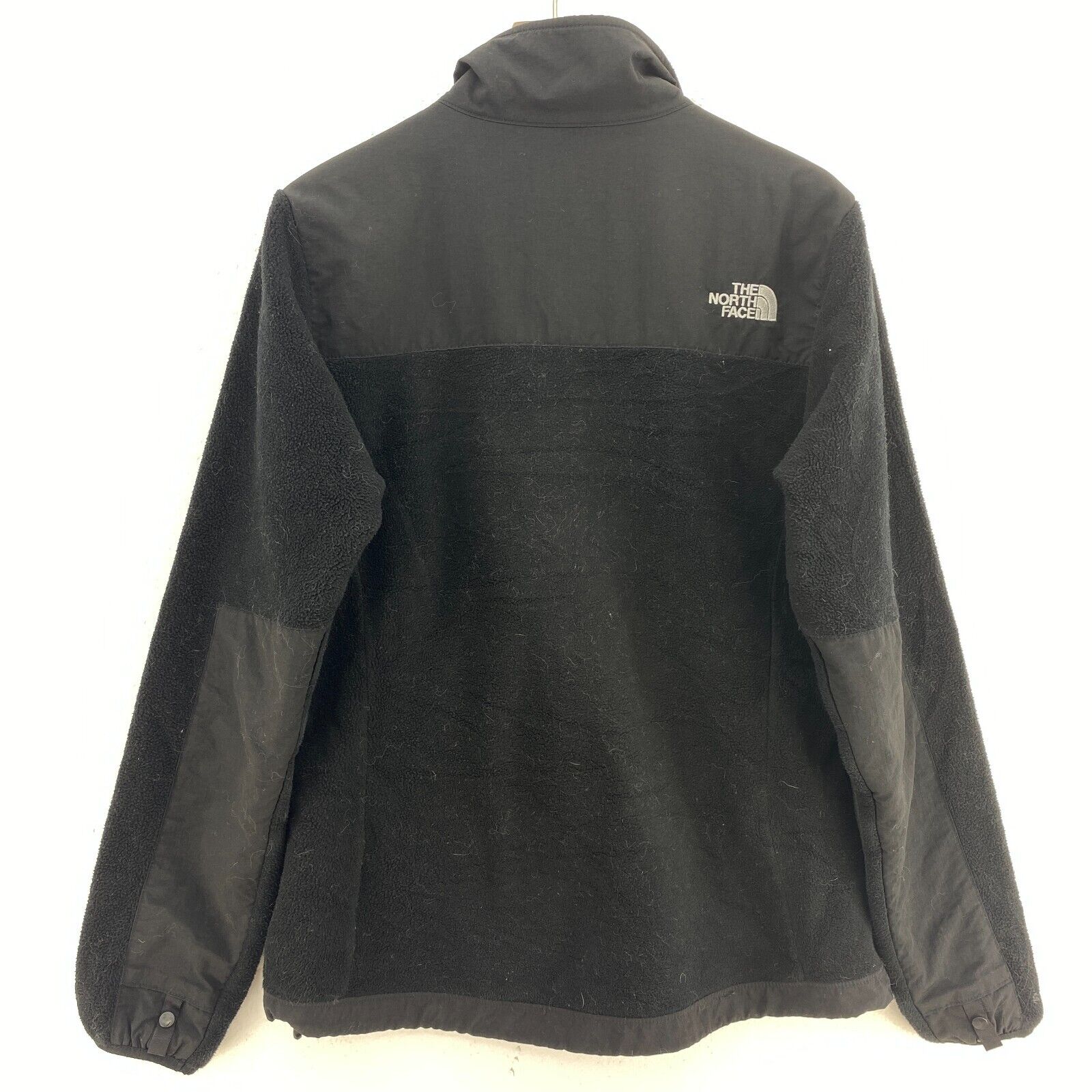 Women's The North Face Zip Pockets Fleece Jacket Full Zip Size M Black