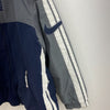 Nike Reversible Full Zip Navy Blue Gray Hooded Jacket Size XL Fleece
