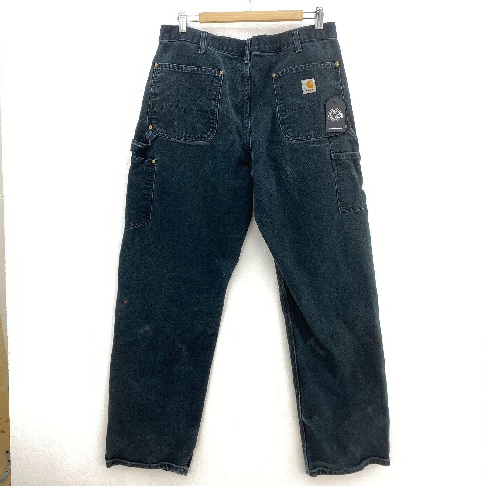 Carhartt Workwear Black Denim Cargo Pants Size 36