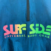 Surf Style Quarter Zip Windbreaker Pullover Jacket Size XL Blue