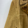 Van Heusen Brown Corduroy Fur Collar Fleece Lined Jacket Size 42
