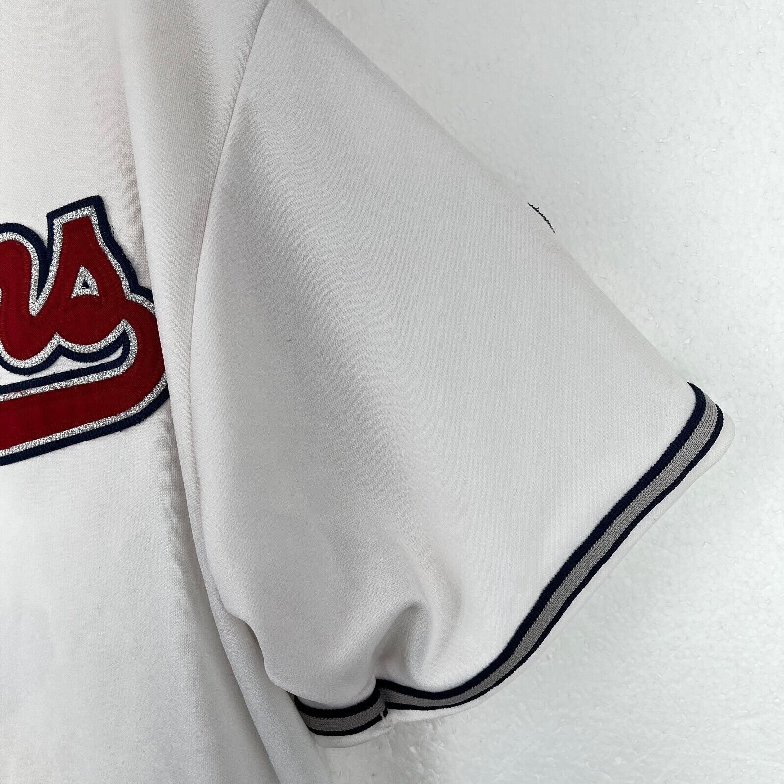 Vintage Cleveland Indians Trot Nixon #33 White Jersey Size L