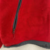 The North Face Logo Full Zip Red Gray Fleece Jacket Size XL